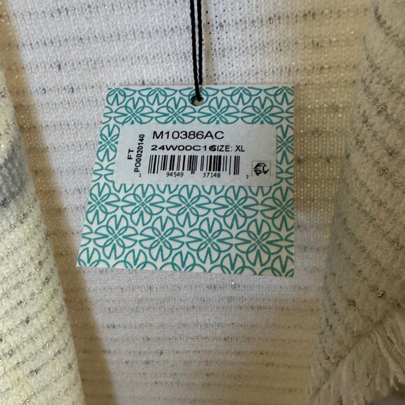 Ming Wang Shimmering Striped Knit Jacket XL - Picture 3 of 3